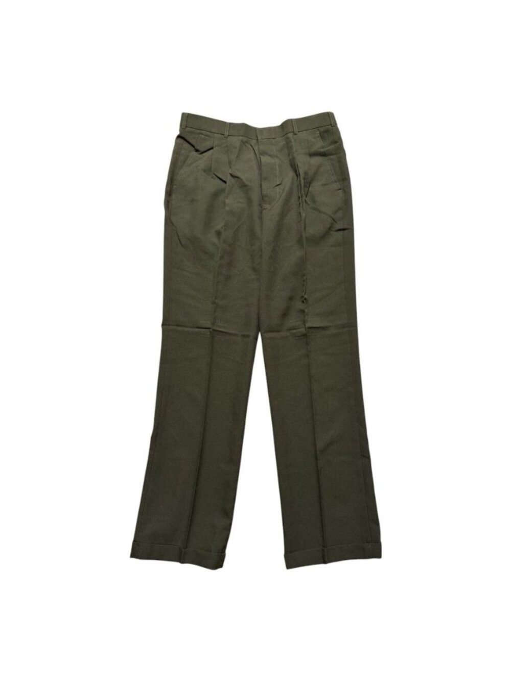 Fortino Landi Olive Dress Pants Mens 36x35 NWT Pleated Cuffed Slacks